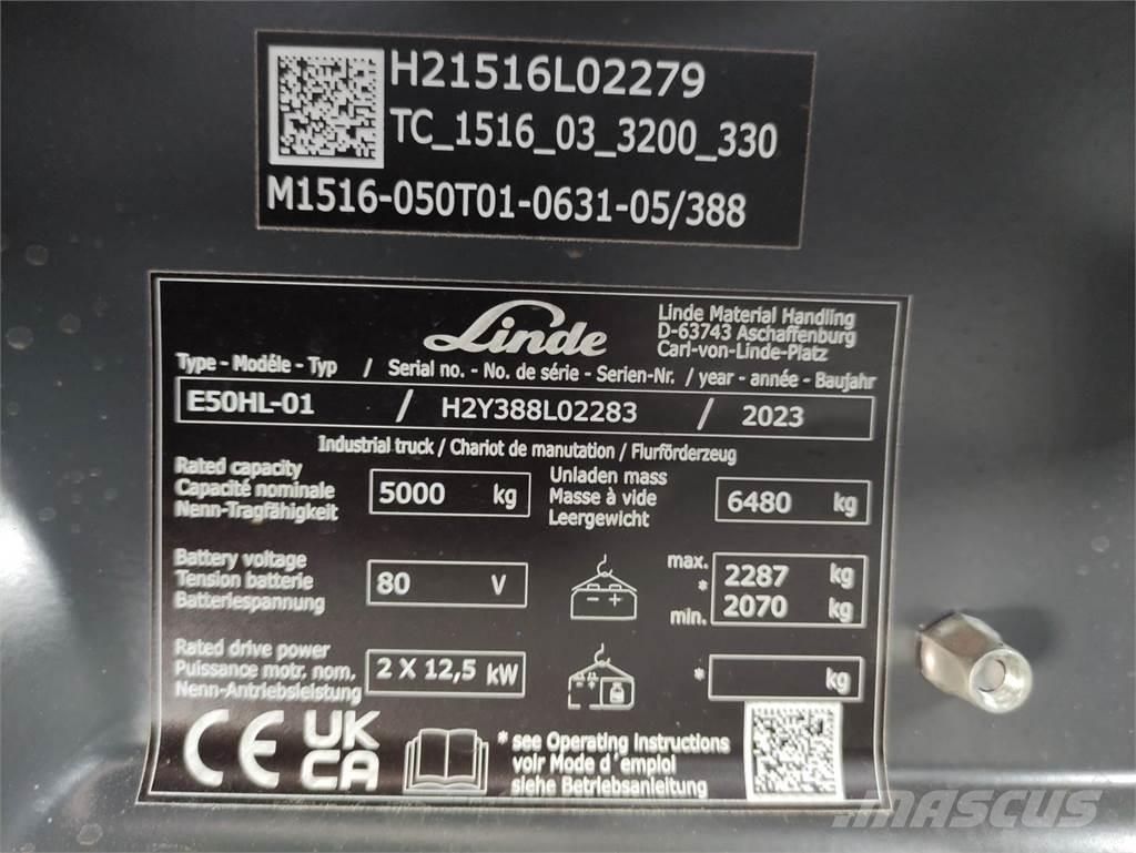 Linde E50HL-388 Elektriskie iekrāvēji