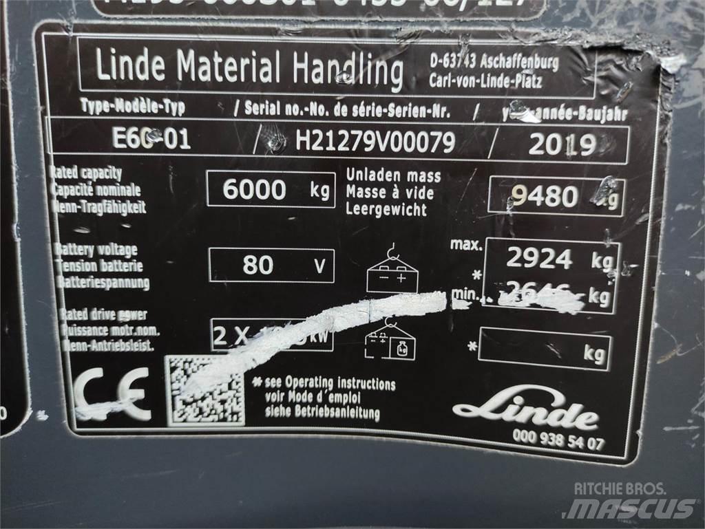 Linde E60-01-1279 Elektriskie iekrāvēji