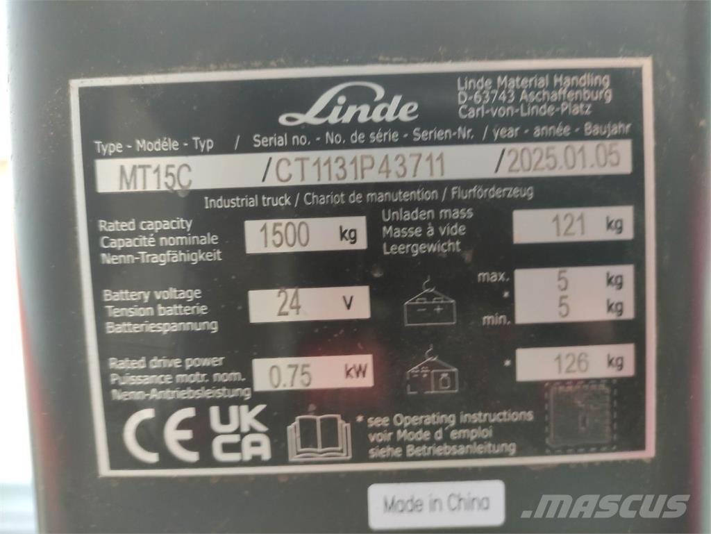 Linde MT15C Zemie palešu pacēlāji