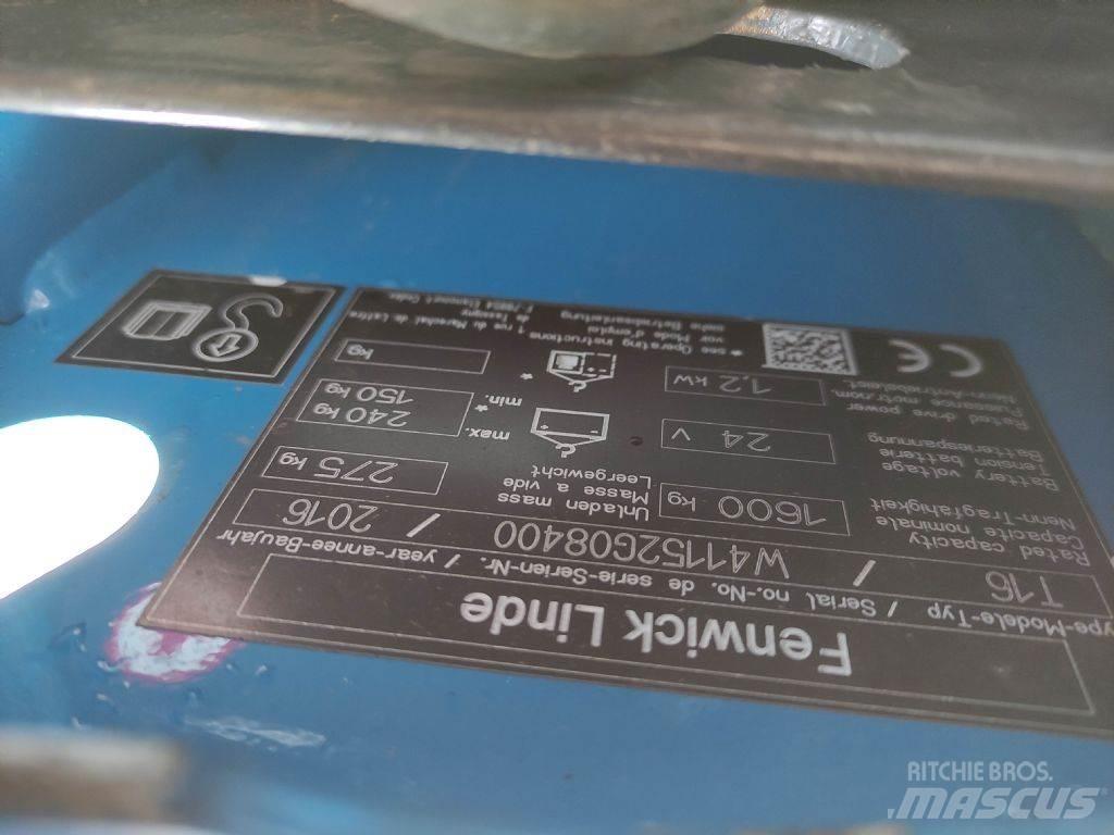 Linde T16 Zemie palešu pacēlāji
