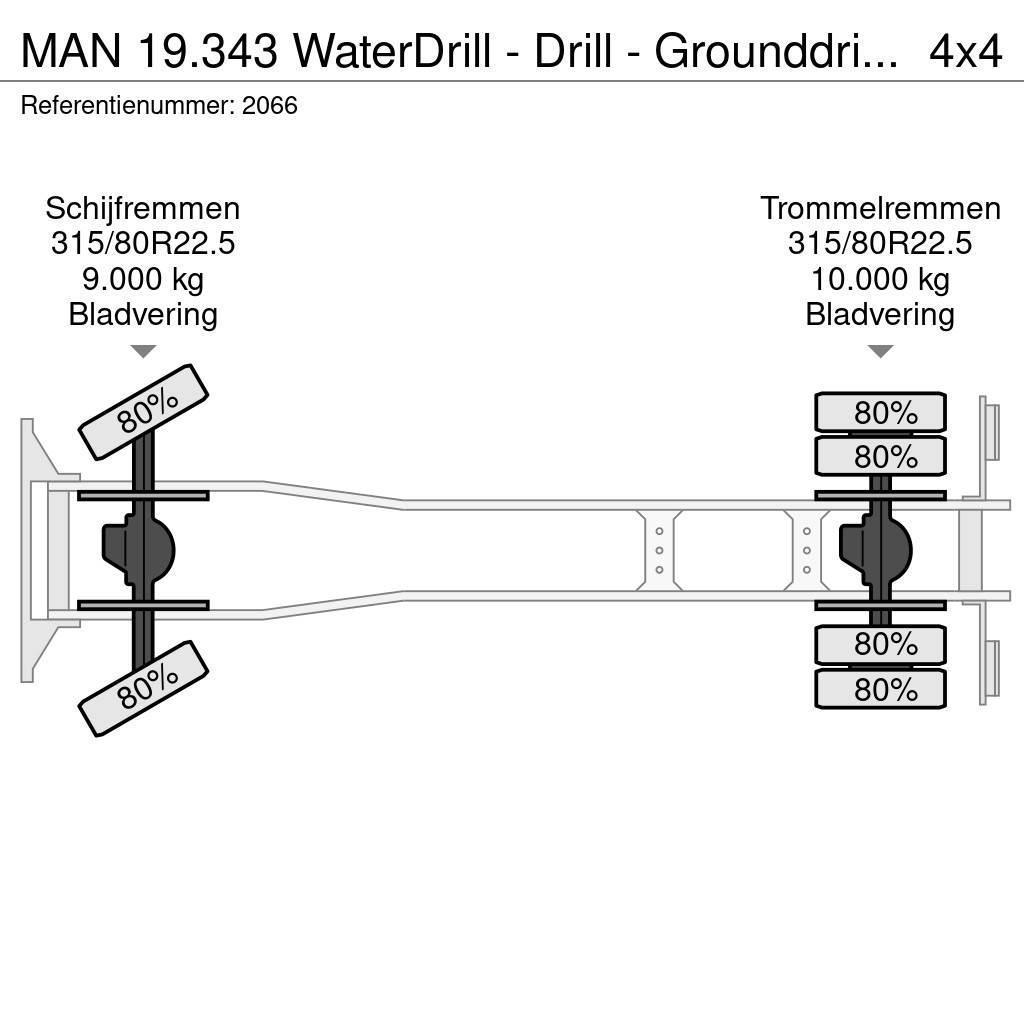 MAN 19.343 WaterDrill - Drill - Grounddrill - Boor Visurgājēji celtņi