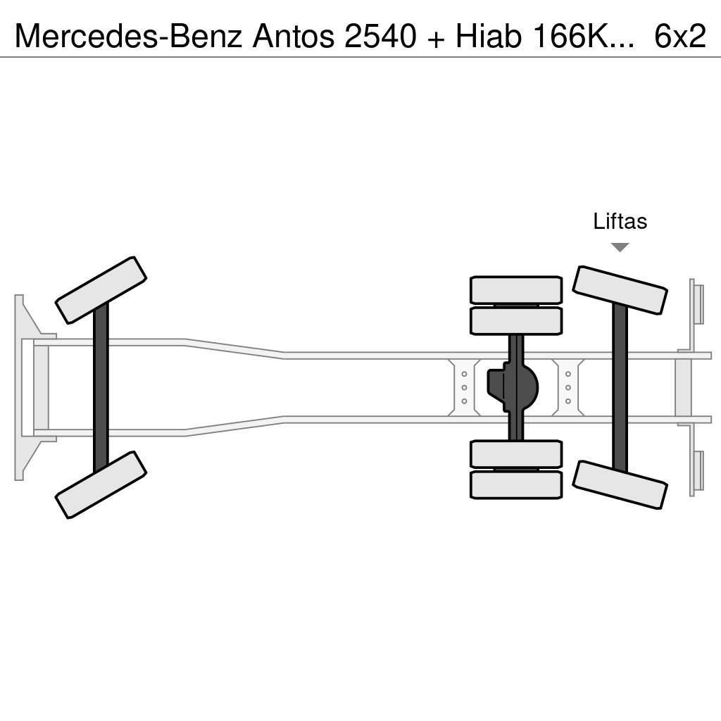 Mercedes-Benz Antos 2540 + Hiab 166K Pro Visurgājēji celtņi