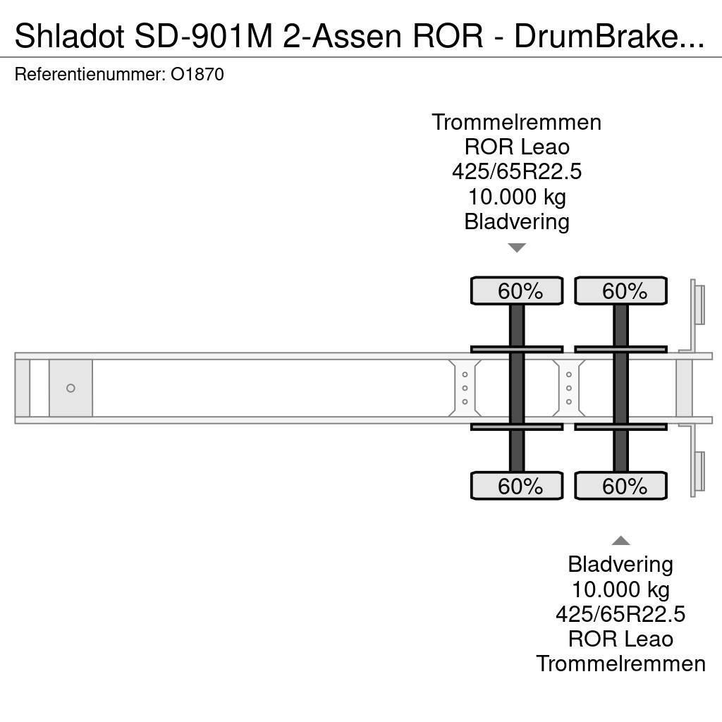  SHLADOT SD-901M 2-Assen ROR - DrumBrakes - SteelSu Konteinertreileri