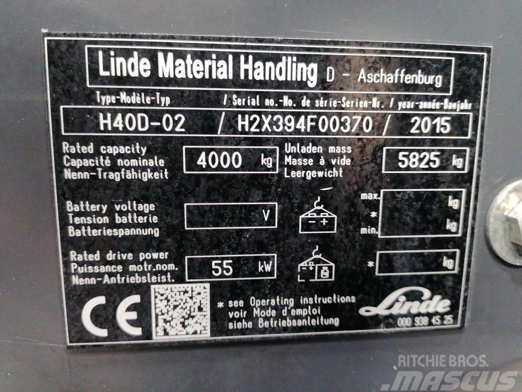 Linde H40D-02 Tehnika ar dīzeļa dzinēju