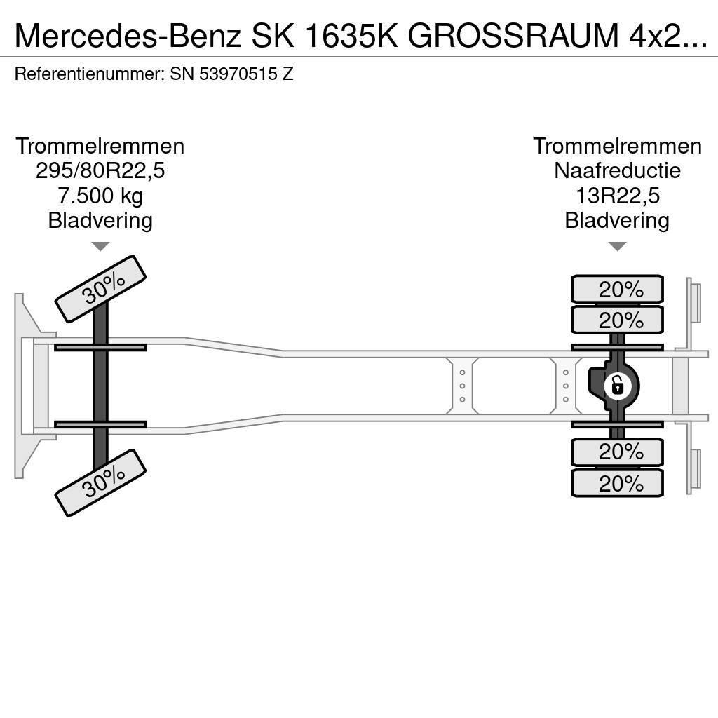 Mercedes-Benz SK 1635K GROSSRAUM 4x2 FULL STEEL CHASSIS (ZF MANU Platformas/izkraušana no sāniem
