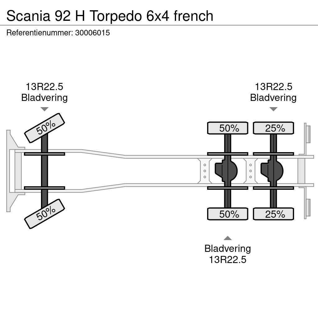Scania 92 H Torpedo 6x4 french Šasija ar kabīni