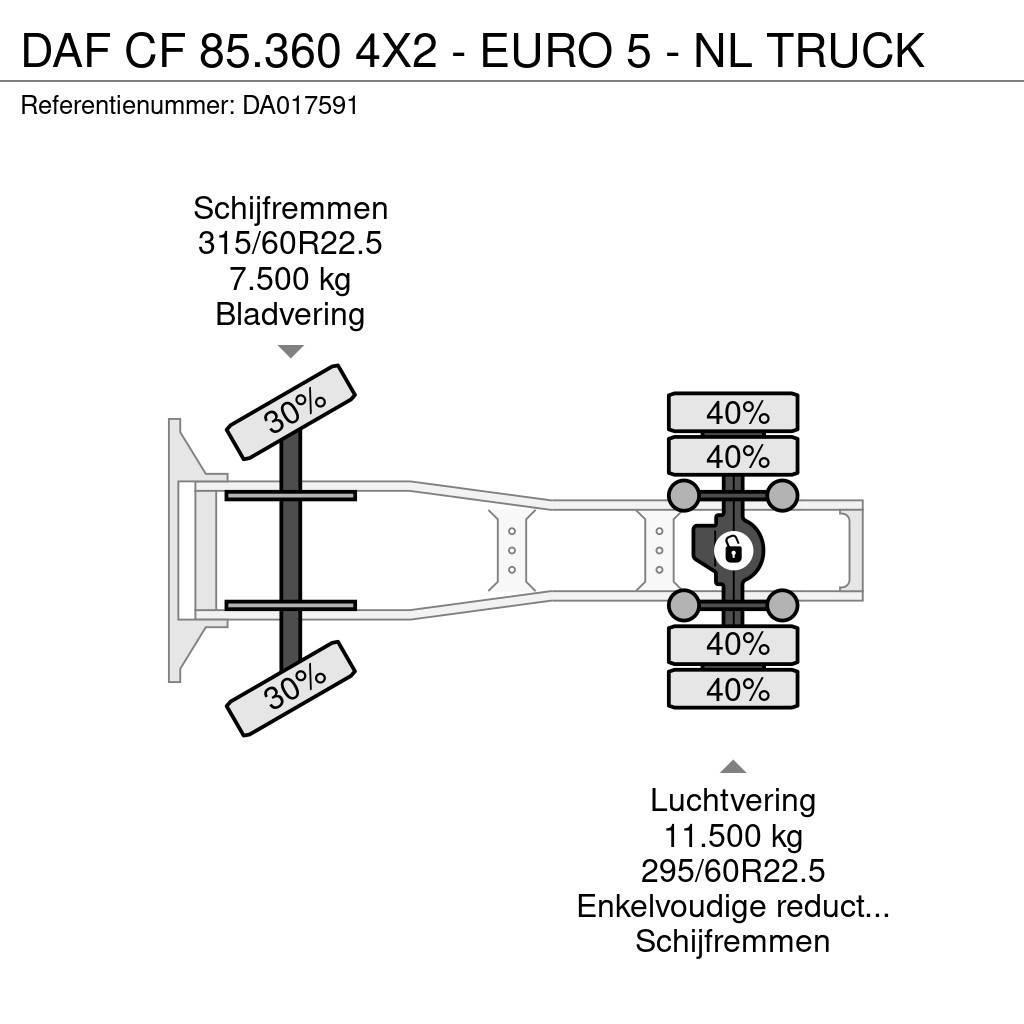 DAF CF 85.360 4X2 - EURO 5 - NL TRUCK Vilcēji