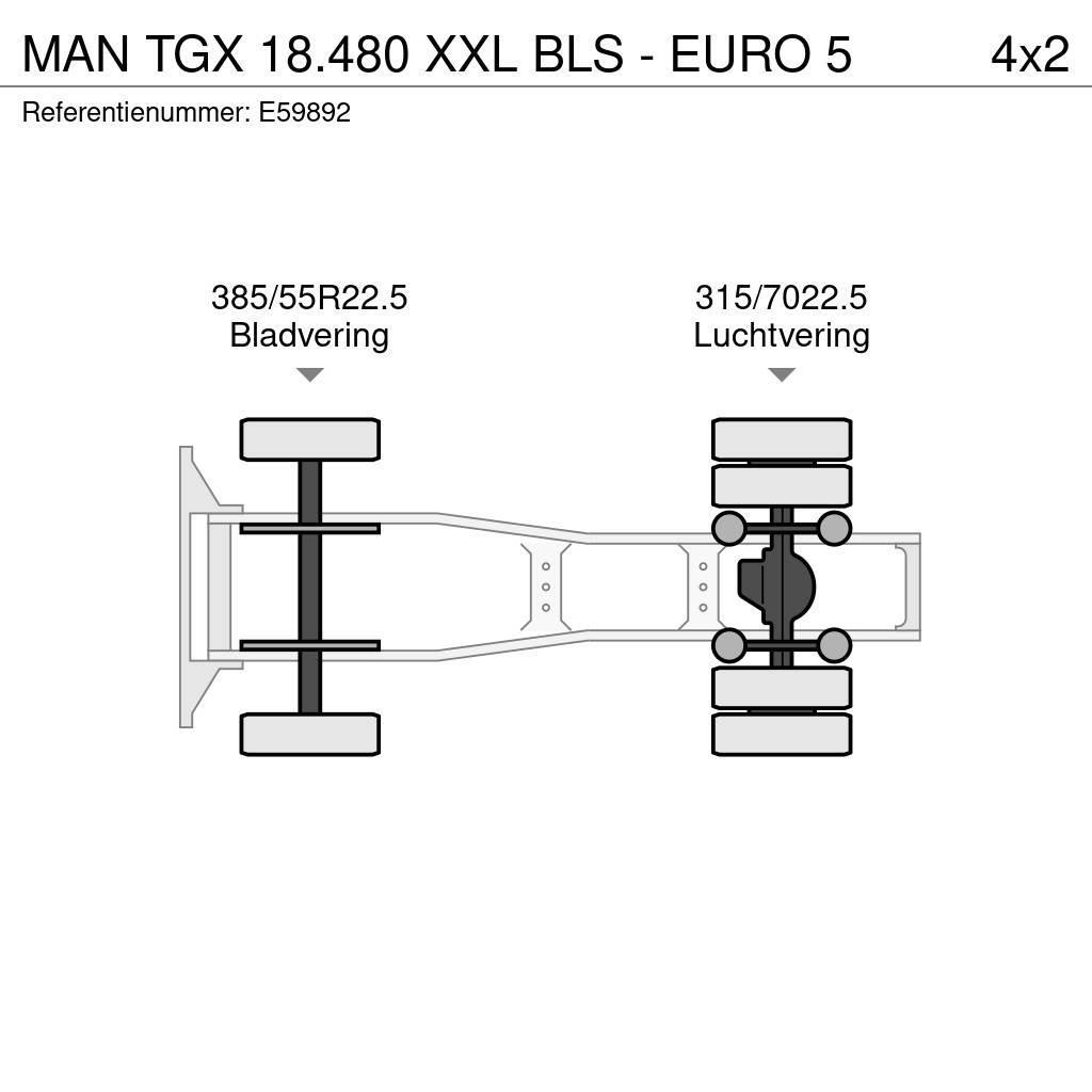 MAN TGX 18.480 XXL BLS - EURO 5 Vilcēji