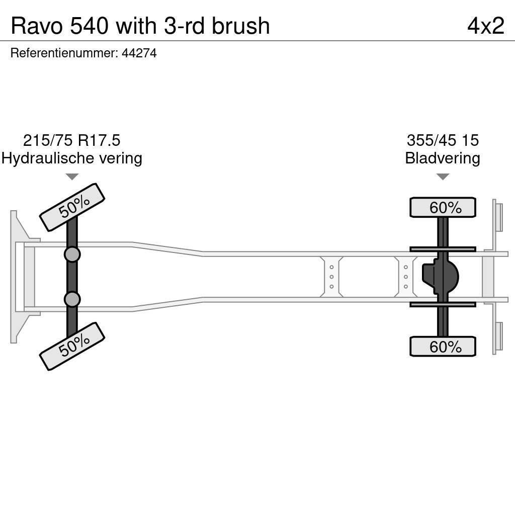 Ravo 540 with 3-rd brush Ielu tīrāmās mašīnas