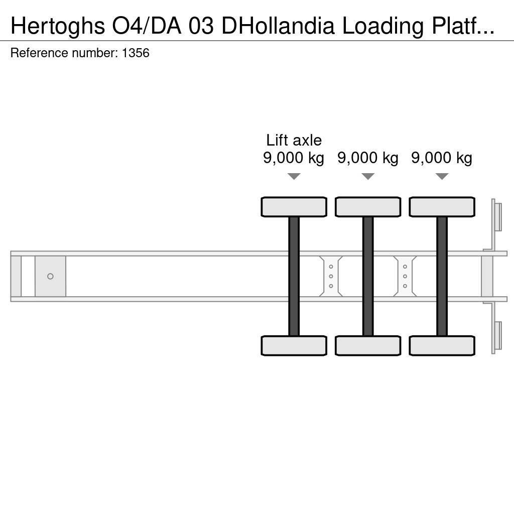  Hertoghs O4/DA 03 DHollandia Loading Platform 3 Ax Noslēgtās piekabes