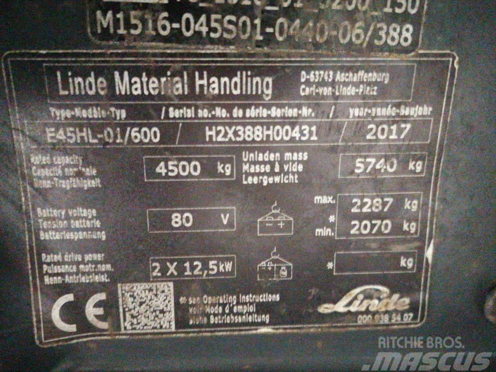 Linde E45HL/01-600 Elektriskie iekrāvēji