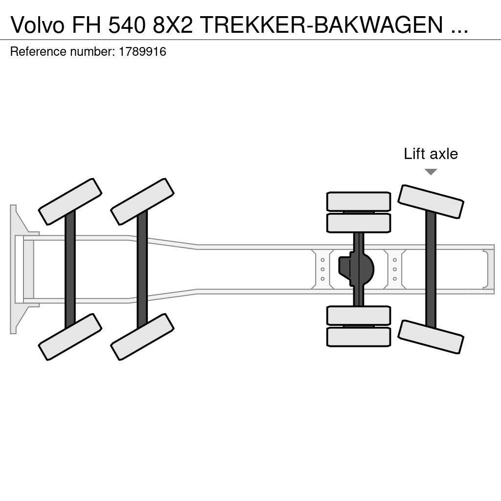 Volvo FH 540 8X2 TREKKER-BAKWAGEN COMBI + FASSI F1650RA. Vilcēji