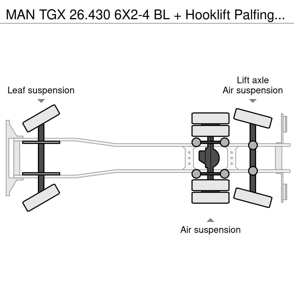 MAN TGX 26.430 6X2-4 BL + Hooklift Palfinger (PHT20SLD Treileri ar āķi