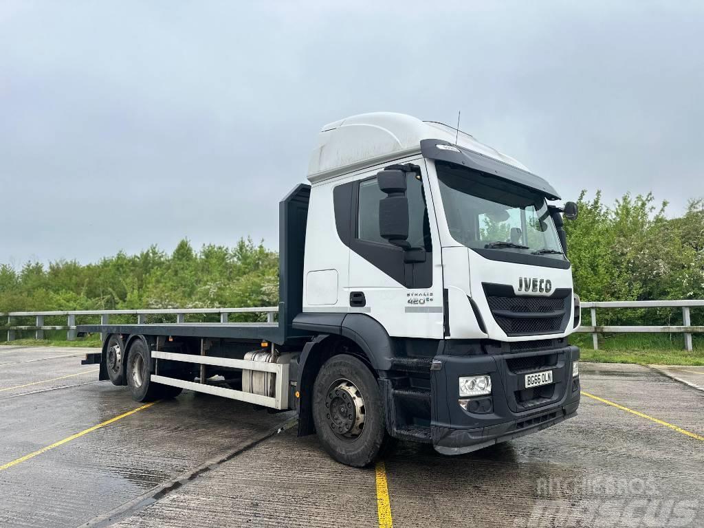 Iveco Stralis 420 High Roof Sleeper 6x2 Flatbed Tents