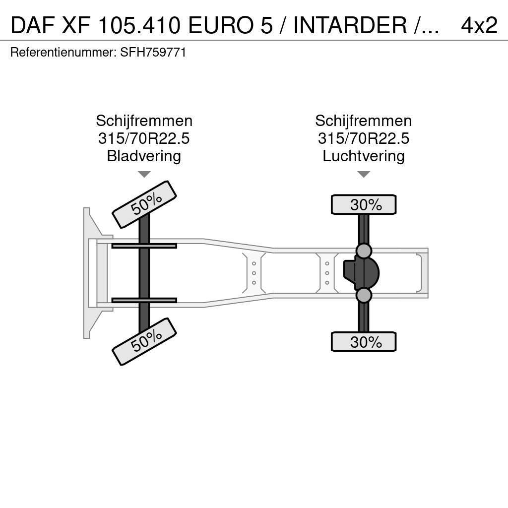 DAF XF 105.410 EURO 5 / INTARDER / COMPRESSOR / PTO / Vilcēji