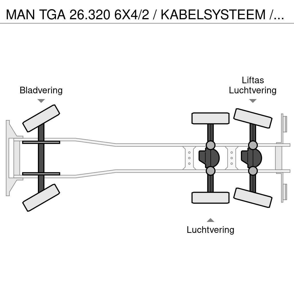 MAN TGA 26.320 6X4/2 / KABELSYSTEEM / CABLE SYSTEEM / Treileri ar āķi