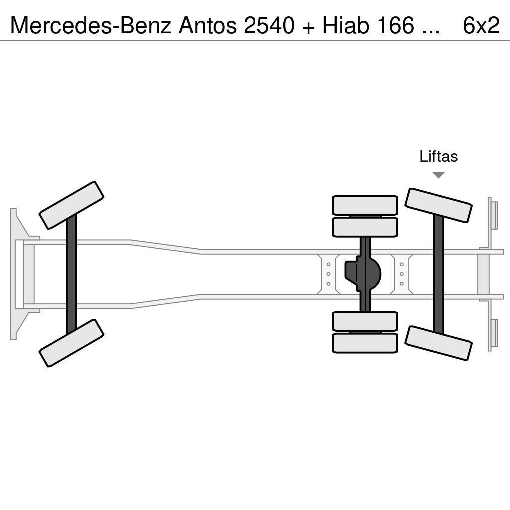 Mercedes-Benz Antos 2540 + Hiab 166 K Pro Visurgājēji celtņi