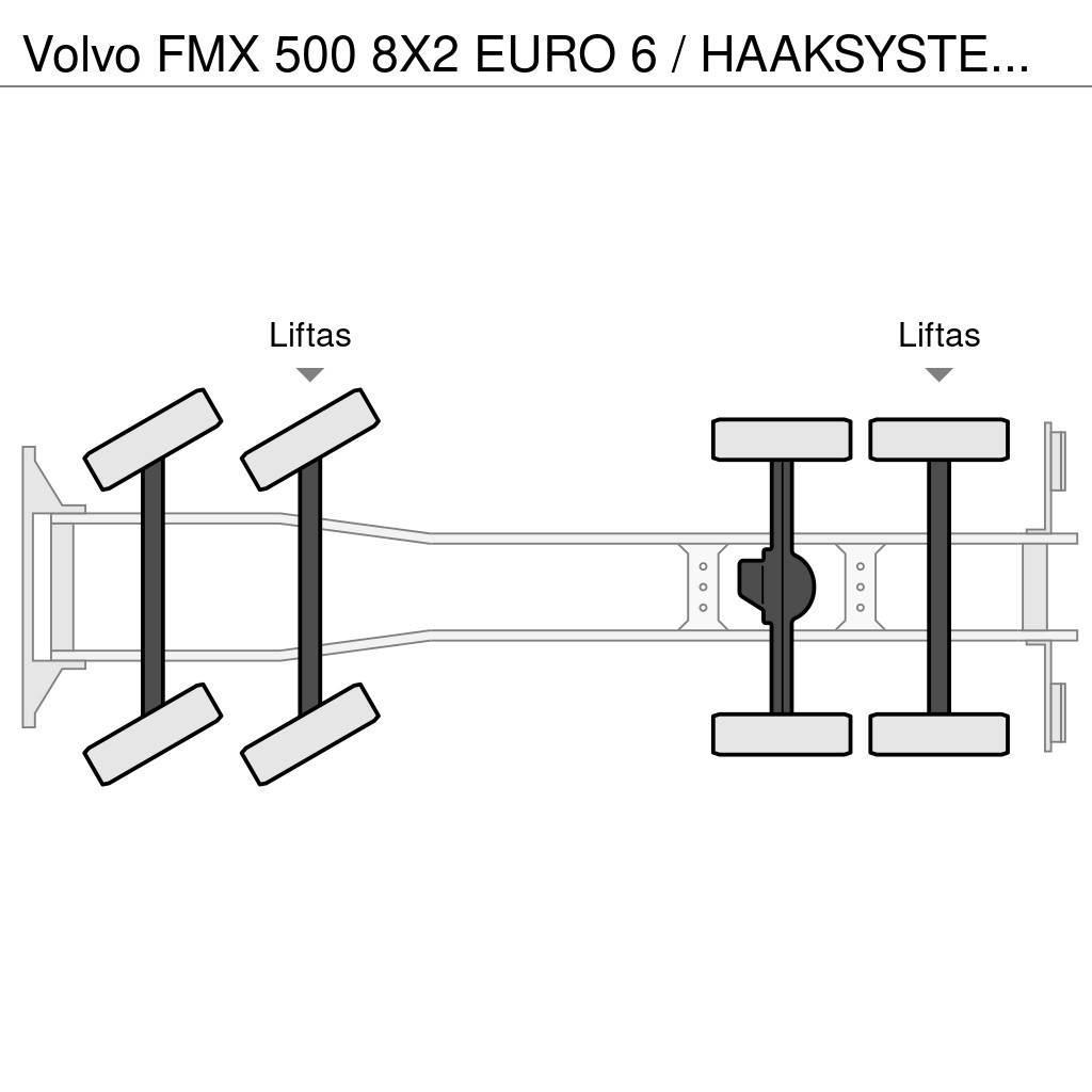 Volvo FMX 500 8X2 EURO 6 / HAAKSYSTEEM / PERFECT CONDITI Treileri ar āķi