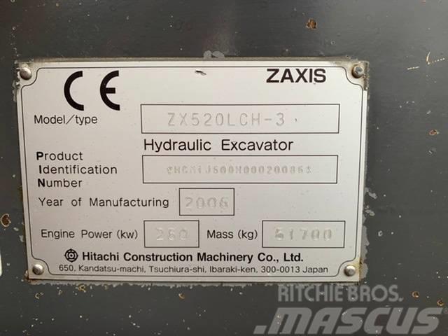 Hitachi ZX520LCH-3, low hours Kāpurķēžu ekskavatori