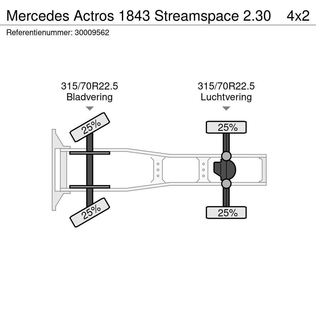 Mercedes-Benz Actros 1843 Streamspace 2.30 Tractor Units