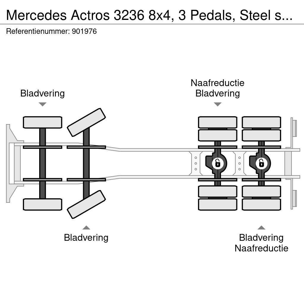 Mercedes-Benz Actros 3236 8x4, 3 Pedals, Steel suspension, Telli Pašizgāzējs