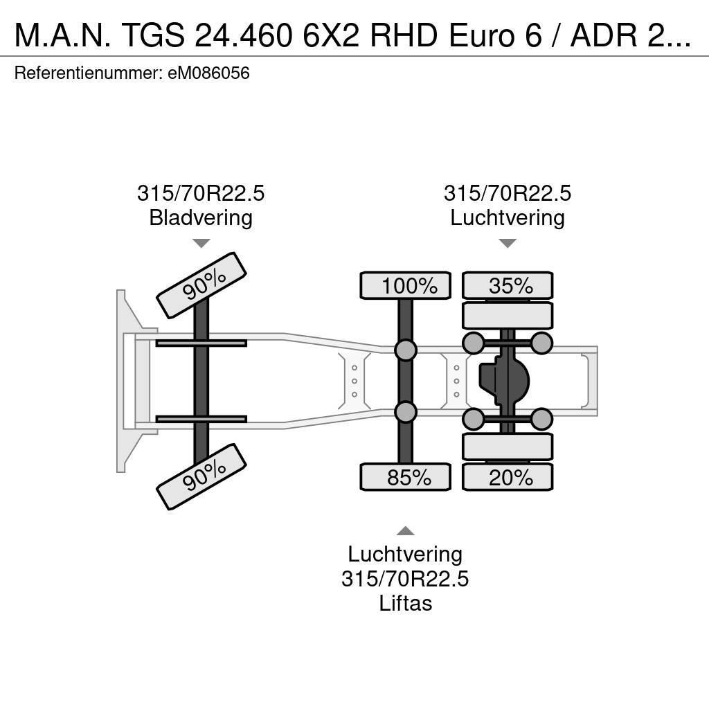 MAN TGS 24.460 6X2 RHD Euro 6 / ADR 25/07/24 Vilcēji