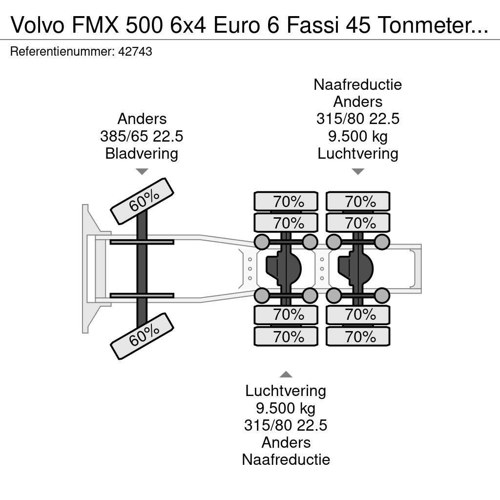 Volvo FMX 500 6x4 Euro 6 Fassi 45 Tonmeter laadkraan Vilcēji