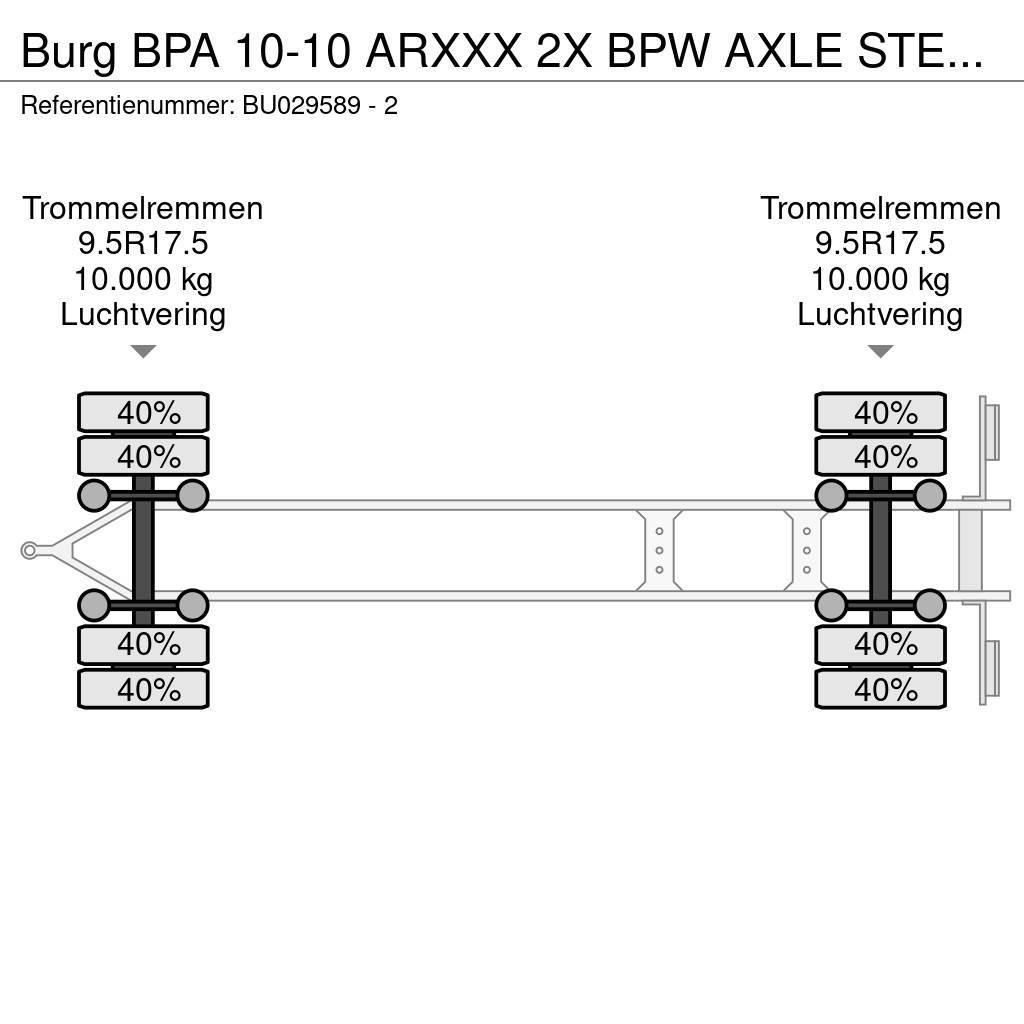 Burg BPA 10-10 ARXXX 2X BPW AXLE STEERING Nomontējamie treileri