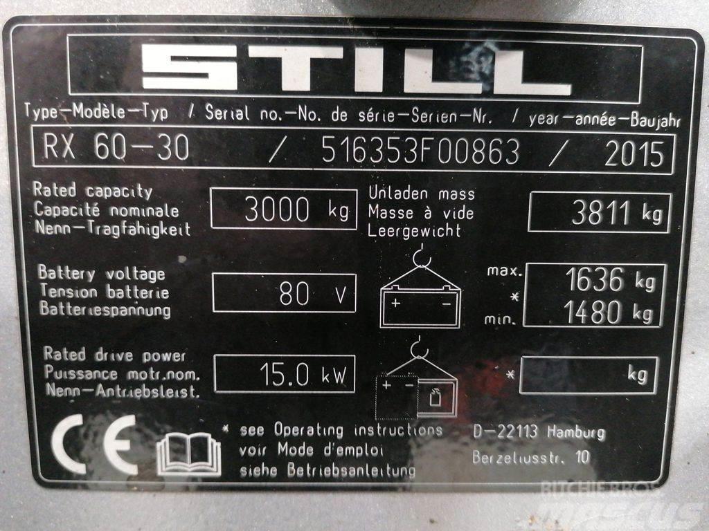 Still RX60-30 Elektriskie iekrāvēji