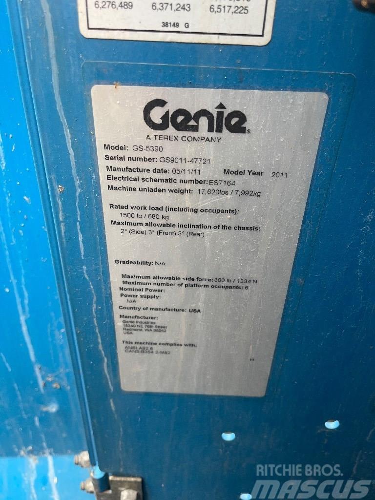 Genie GS 5390 Šķerveida pacēlāji
