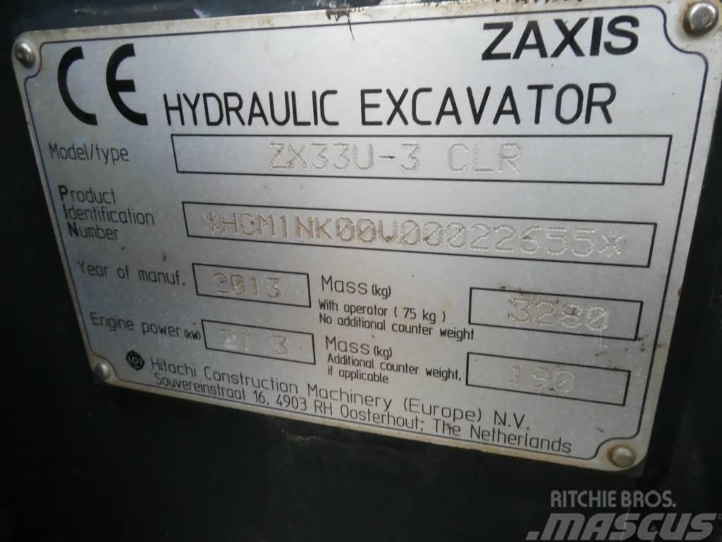Hitachi ZX 33 U CLR Mini ekskavatori < 7 t