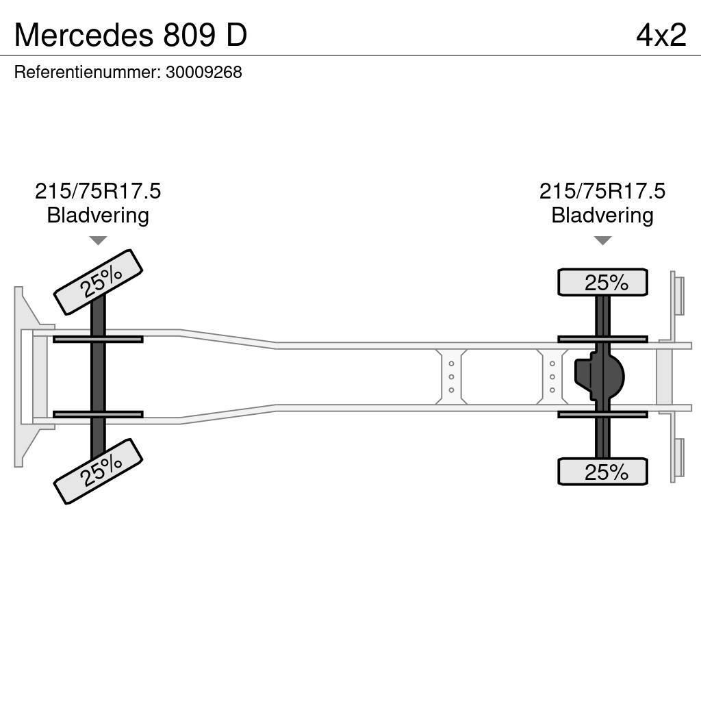Mercedes-Benz 809 D Platformas/izkraušana no sāniem