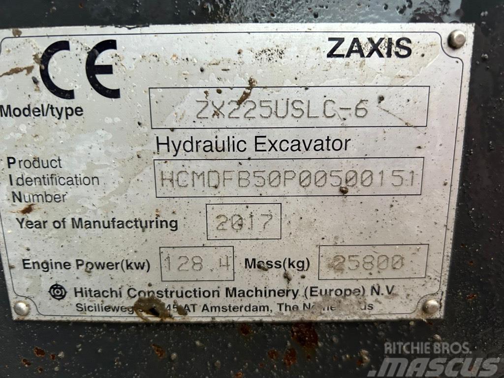 Hitachi ZX225 USLC-6 Kāpurķēžu ekskavatori