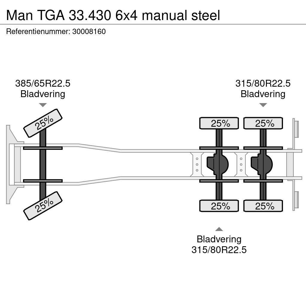 MAN TGA 33.430 6x4 manual steel Pašizgāzējs