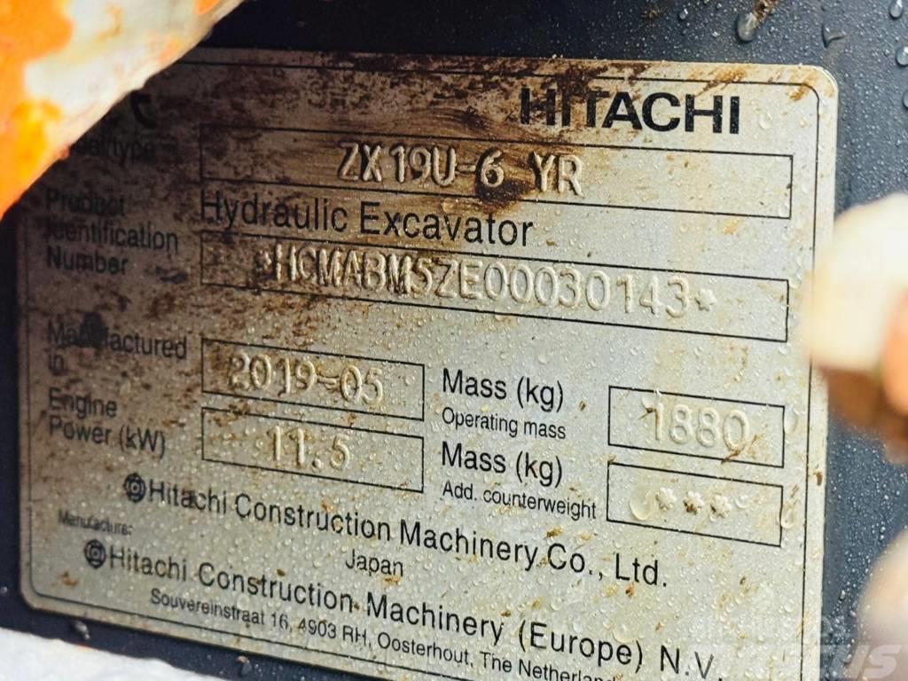 Hitachi ZX 19 U-6 Mini ekskavatori < 7 t