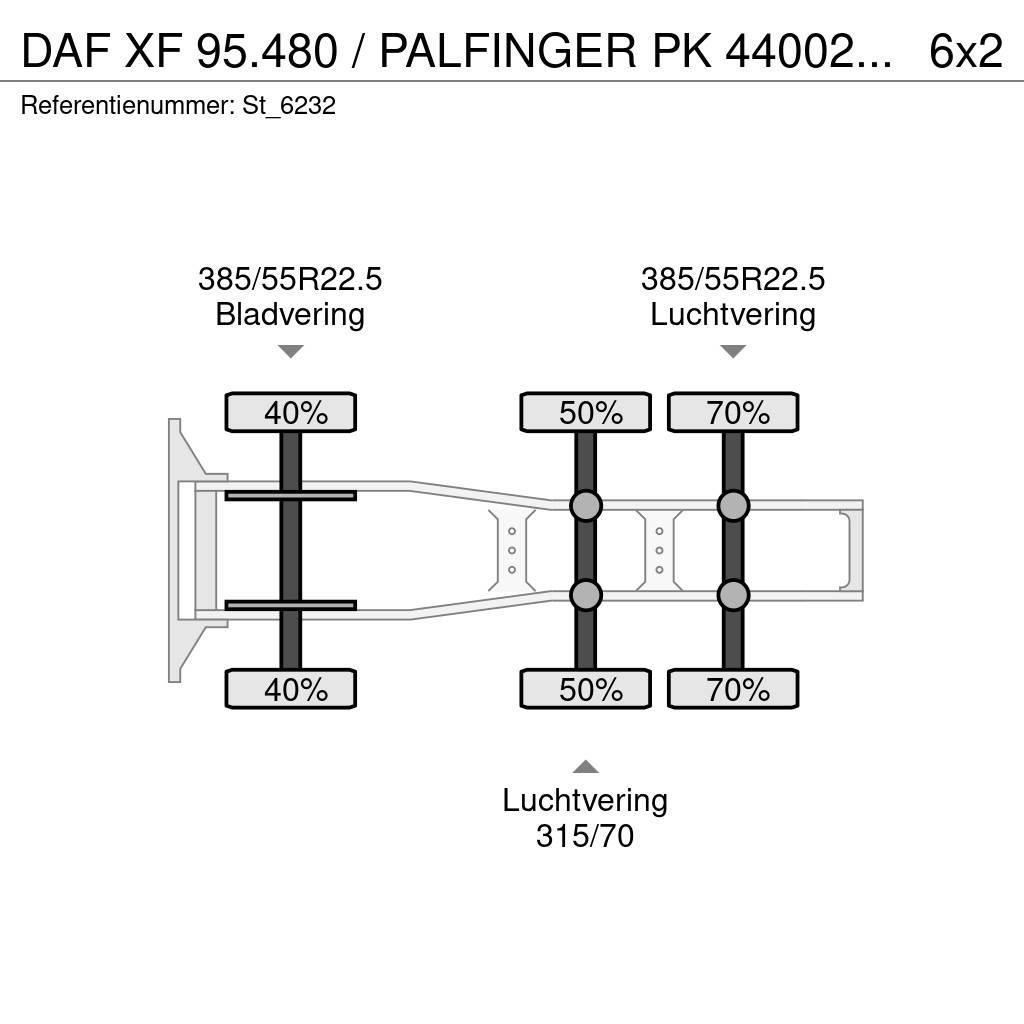 DAF XF 95.480 / PALFINGER PK 44002 / JIB / WINCH Vilcēji