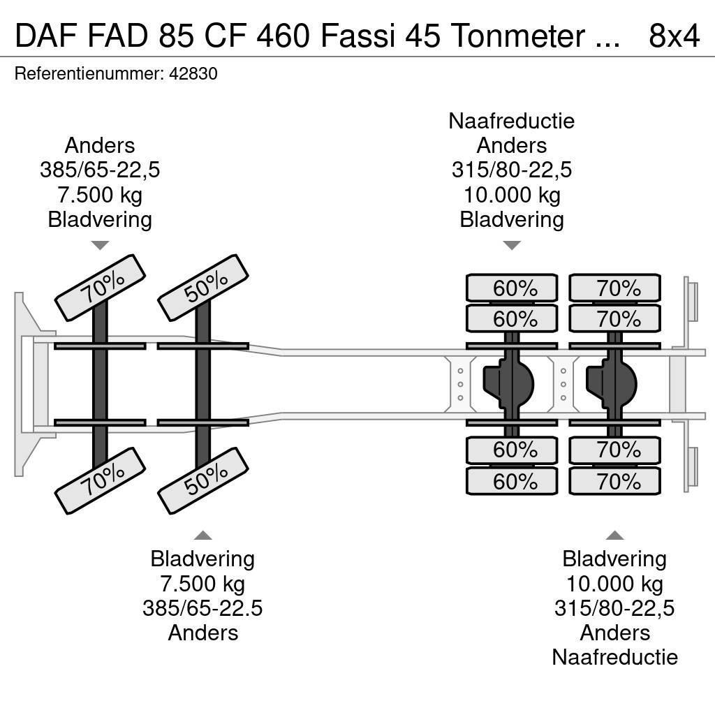 DAF FAD 85 CF 460 Fassi 45 Tonmeter laadkraan + Fly-Ji Visurgājēji celtņi