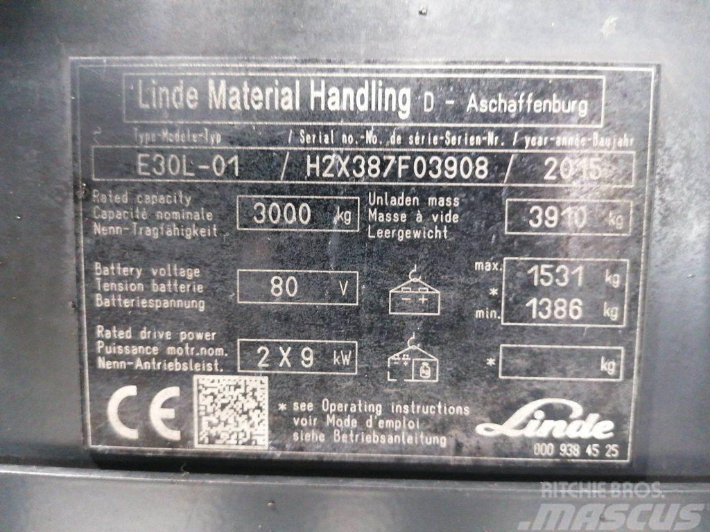 Linde E30L-01 Elektriskie iekrāvēji