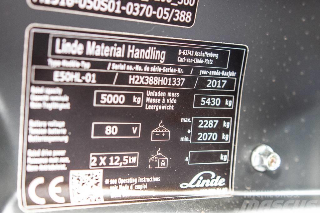 Linde E50HL-01 Elektriskie iekrāvēji