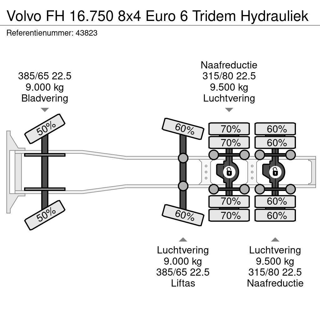 Volvo FH 16.750 8x4 Euro 6 Tridem Hydrauliek Vilcēji