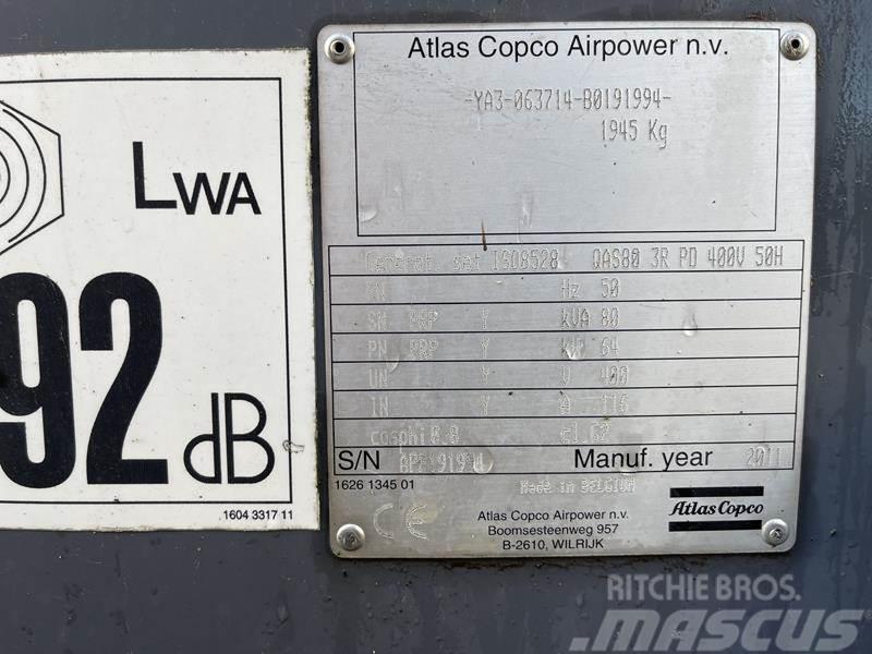 Atlas Copco QAS 80 Dīzeļģeneratori