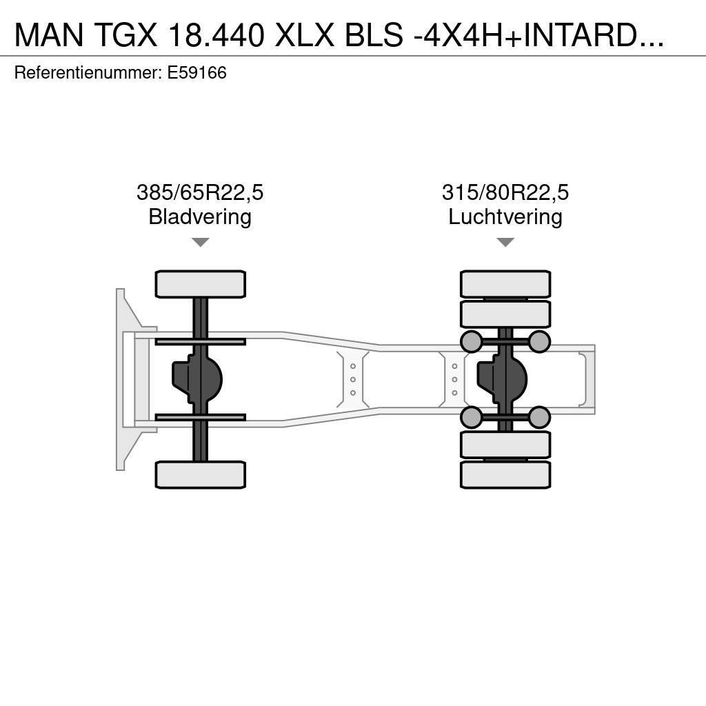 MAN TGX 18.440 XLX BLS -4X4H+INTARDER+HYDR. Vilcēji