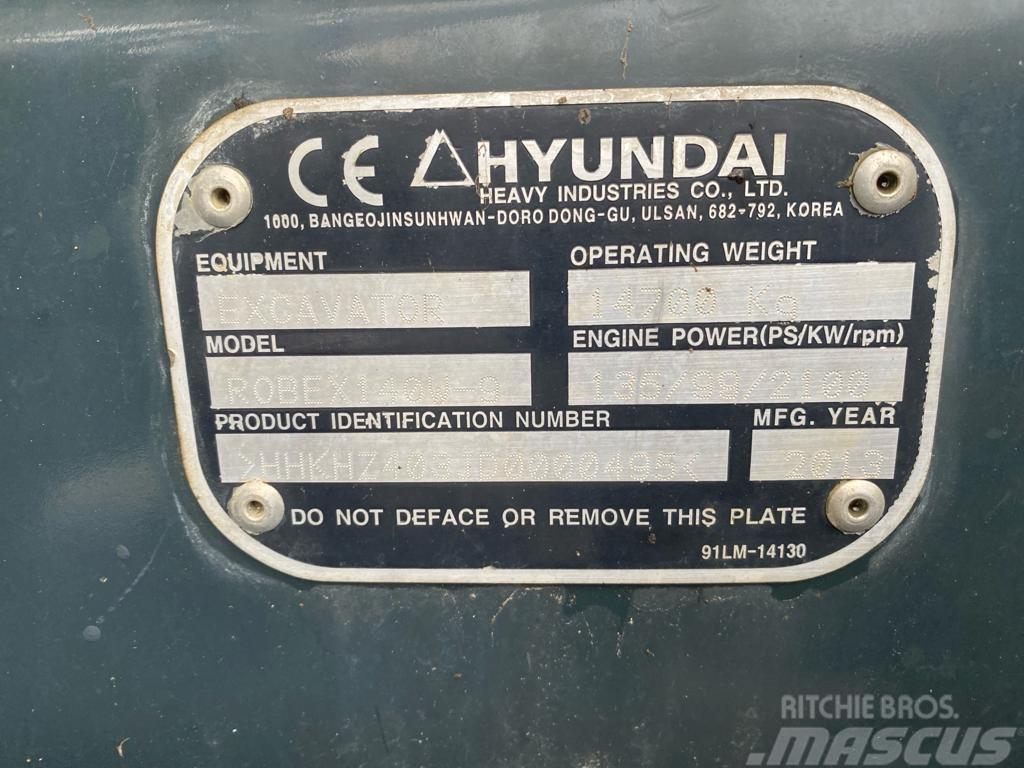Hyundai 140w-9 Ekskavatori uz riteņiem