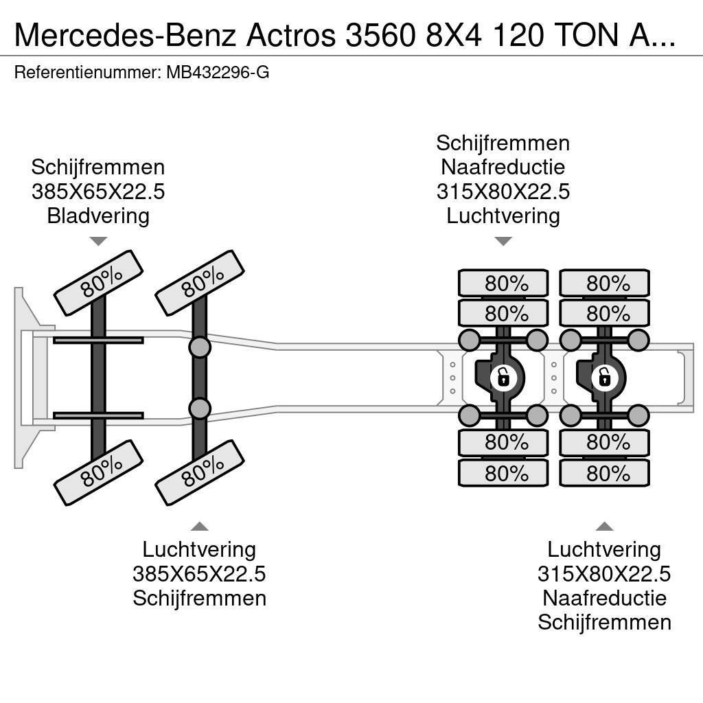 Mercedes-Benz Actros 3560 8X4 120 TON AN RETARDER Vilcēji