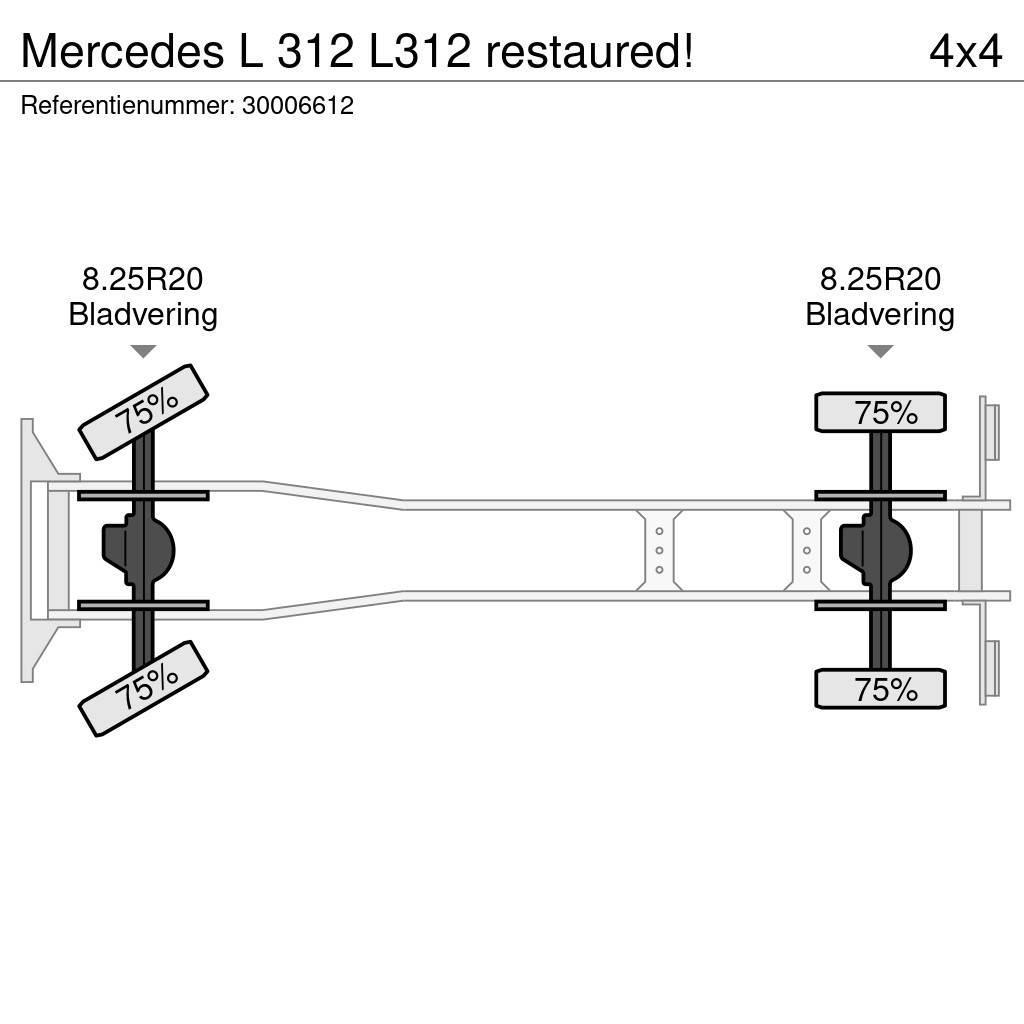 Mercedes-Benz L 312 L312 restaured! Šasija ar kabīni