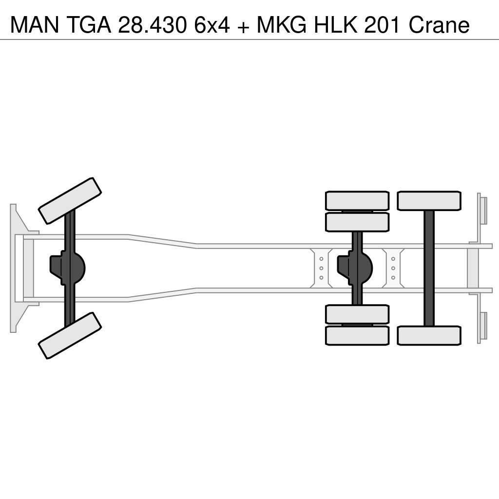 MAN TGA 28.430 6x4 + MKG HLK 201 Crane Visurgājēji celtņi