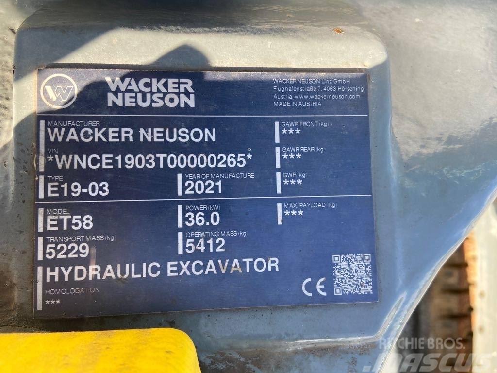 Wacker Neuson ET58 Kāpurķēžu ekskavatori
