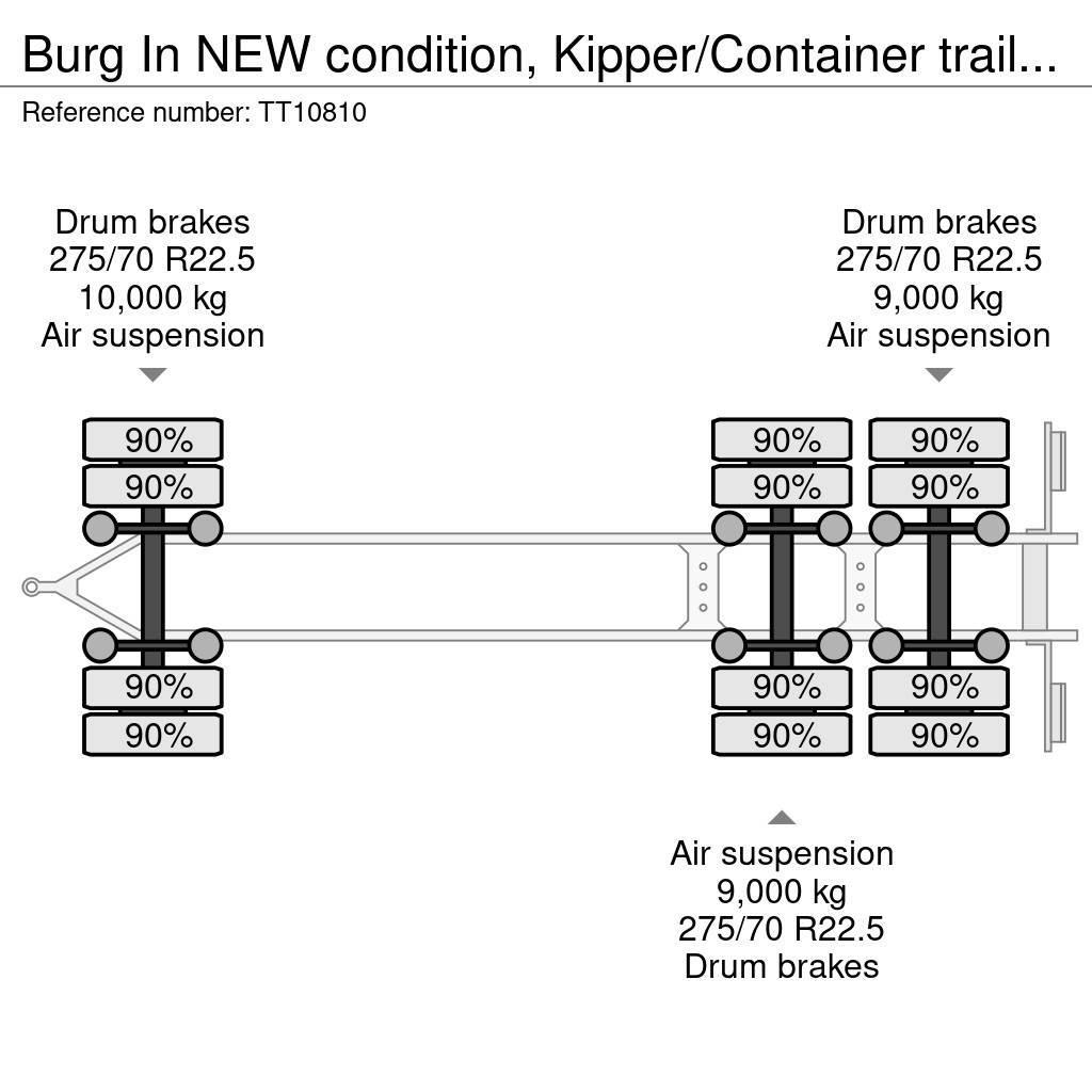 Burg In NEW condition, Kipper/Container trailer Konteineriekrāvēji