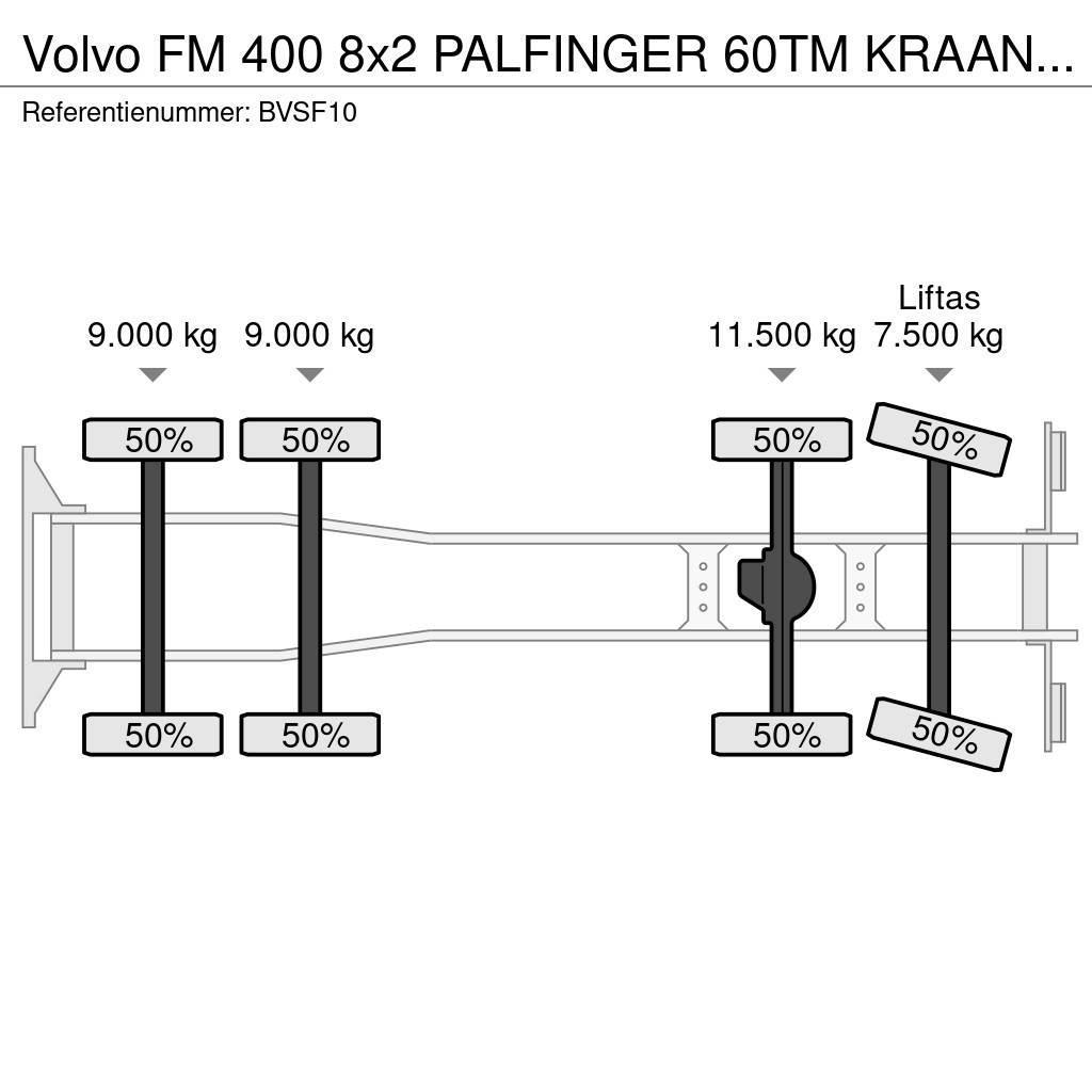 Volvo FM 400 8x2 PALFINGER 60TM KRAAN/KRAN!!EURO5!! Visurgājēji celtņi