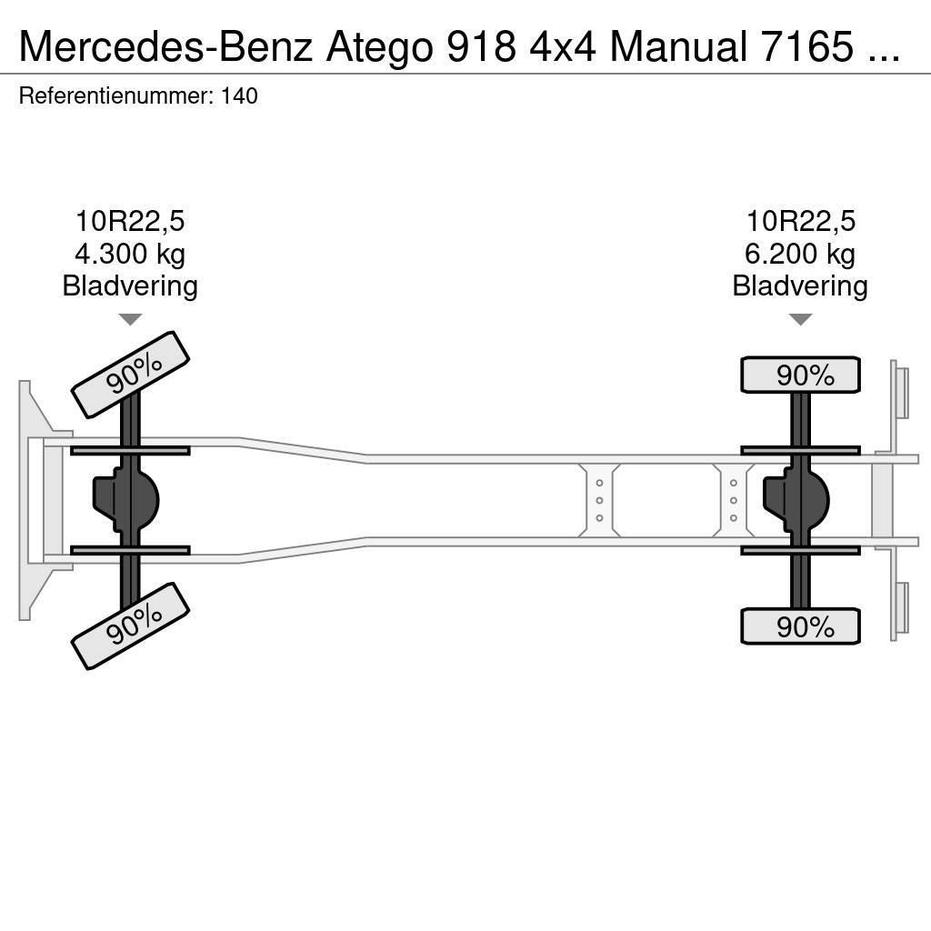 Mercedes-Benz Atego 918 4x4 Manual 7165 KM Generator Firetruck C Ugunsdzēšamā tehnika